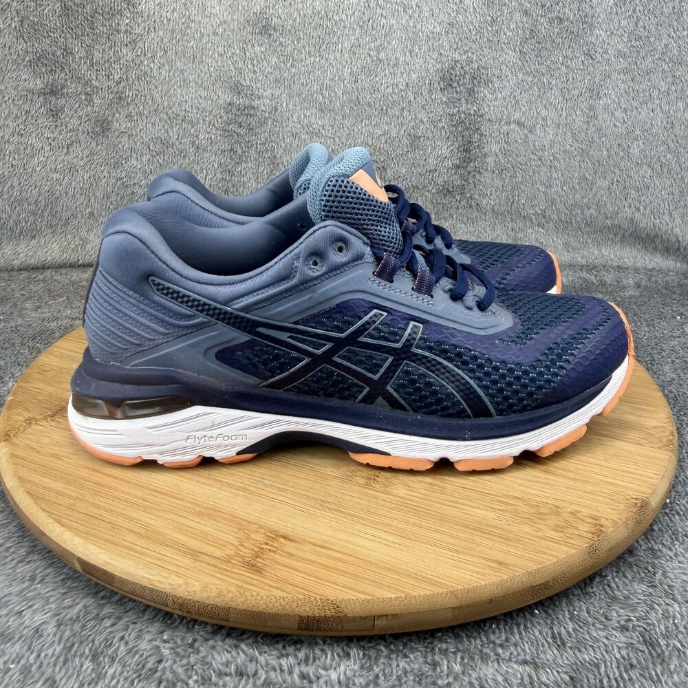 ASICS GT-2000 6 Shoes Womens Size 7 D Blue Mesh Running Sneakers Athletic T856N